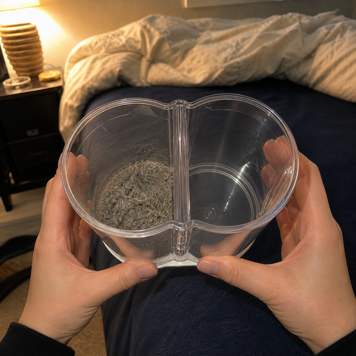 Collection cup after use