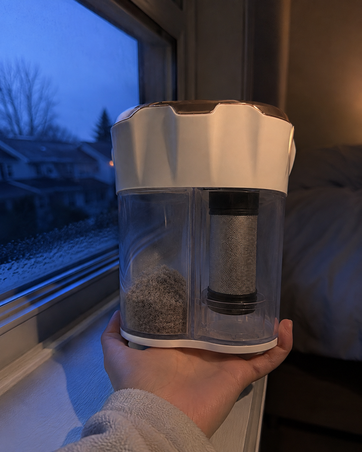 Collection cup after use