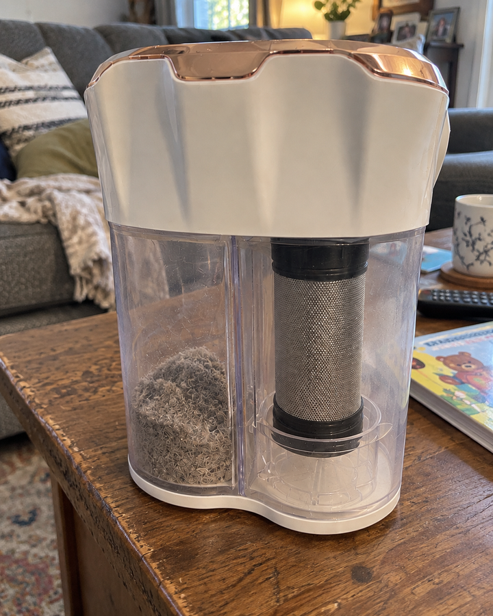 Collection cup after use